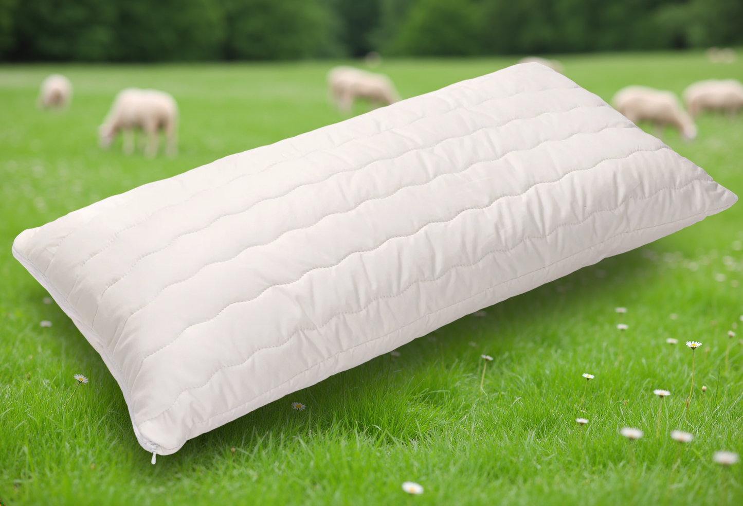 Lippe Qualität Kopfkissen aus Schafwolle